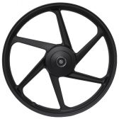 Roda Liga Leve Rodão Magnésio Moto Honda POP 100 Pop100 Pop 110 Pop110 (Freio Tambor) 6 Palitos Preta - Scud