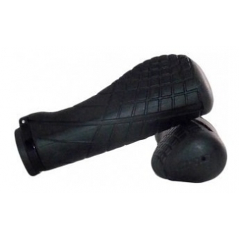 Par De Manopla Punho Moto Concept 2 Ergonômica Anatômica Descanso P/ Mão Scud Preto