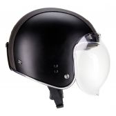 Capacete Aberto Custom Bieffe B45 Harley Old School Vintage Cafe Racer Preto Couro Marrom C/ Selo Inmetro