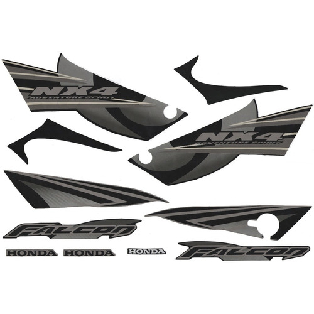 Kit Adesivos Faixa Nx 400 Falcon Preta 2008 Jogo Adesivo