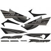 Kit Adesivos Faixa Nx 400 Falcon Preta 2008 Jogo Adesivo