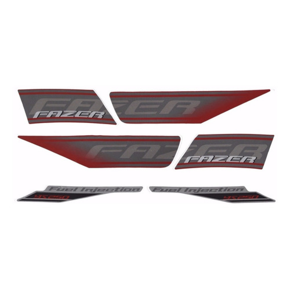 Kit Adesivos Fazer 250 Ys250 Vermelha 2011 Jogo Adesivo