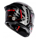 Capacete Moto Bieffe b12 B-12 Phanton Preto Vermelho Esportivo C/ Spoiler C/ Selo Inmetro Lançamento