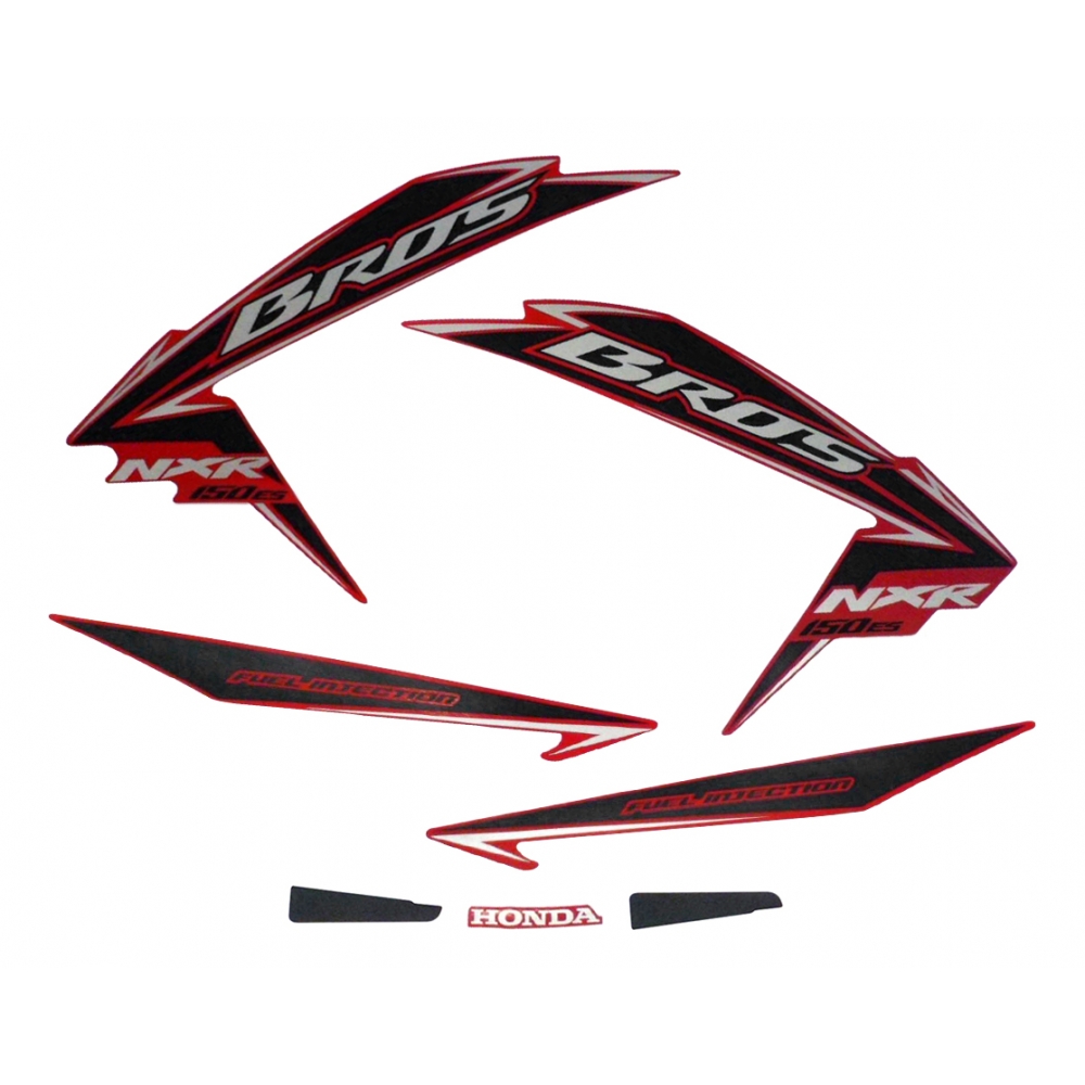 Kit Adesivos Faixas NXR Bros 150 Es 2010 Vermelha Jogo Adesivo Jotaesse