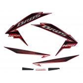 Kit Adesivos Faixas NXR Bros 150 Es 2010 Vermelha Jogo Adesivo Jotaesse