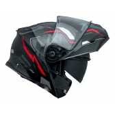 Capacete Moto Robocop Bieffe Premium B- Dynamic Attractie Vermelho Escamoteavel C/ Óculos Lançamento