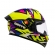 Capacete Moto Bieffe b12 Kf Piloto 26 Motovelocidade Masculino Feminino C/ Viseira Extra Lançamento - Amarelo / Roxo