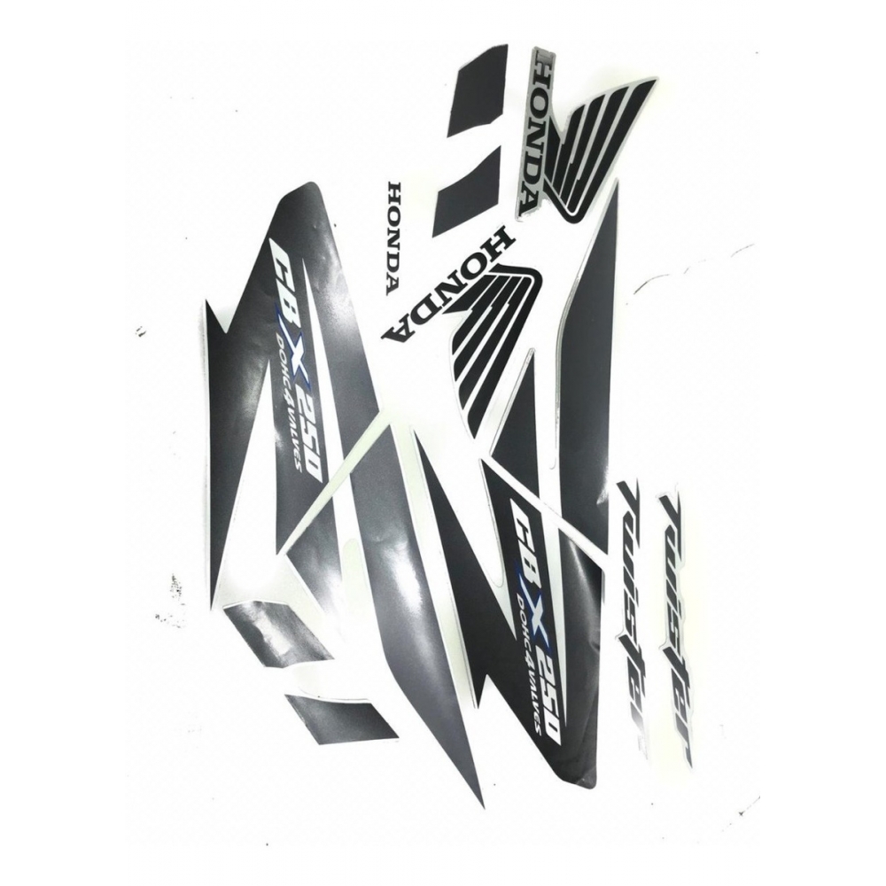 Kit Adesivos Faixas Moto CBX 250 Prata 2007 Jogo Adesivo Jotaesse