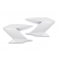 Par De Aba Lateral Tanque Moto Fazer 150 Branca 2014 2015 2016 2017 2018 Carenagem Modelo Original - Branco