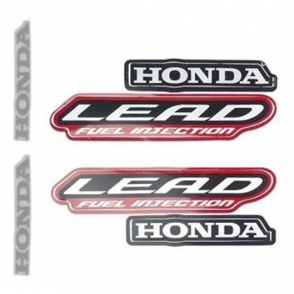 Kit Adesivos Faixas Honda Lead 110 2011 Jogo Adesivo Moto - Vermelha