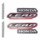 Kit Adesivos Faixas Honda Lead 110 2011 Jogo Adesivo Moto - Vermelha