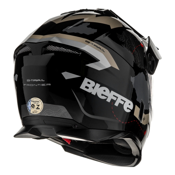 Capacete Moto Bieffe B-Trail Big Trail Frontier Estrada Desert Areia Preto C/ Óculos Sol Lançamento