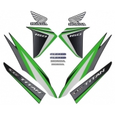 Kit Adesivos Faixa Honda Titan 160 Preta 2017 Jogo Adesivo