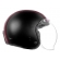 Capacete Aberto Custom Bieffe B45 Harley Old School Vintage Cafe Racer Preto Couro Vermelho