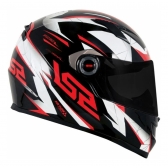 Capacete Moto Fechado Ls2 Ff358 Classic Draze Branco Preto Vermelho C/ Selo Inmetro Lançamento
