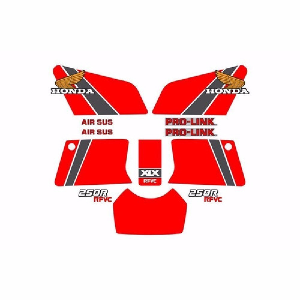 Kit Adesivos Faixa Xlx 250 Xl250x 1985 Branca Jogo Adesivo