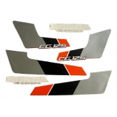 Kit Adesivos Faixas Moto Cg 125 1987 Vermelha Cg125 Jogo Adesivo