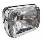 Farol Completo Bloco Ótico Moto Cb 450 Cb450 Aro Cromado Lente Vidro Mod Original