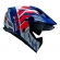 Capacete Moto Bieffe Big B Trail Defender Cross Branco Azul Vermelho C/ Óculos Sol Lançamento