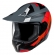 Capacete Moto Bieffe 3 Sport React Esportivo Cross Trilha Cinza Dark Vermelho C/ Selo Inmetro Lançamento