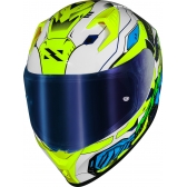 Capacete Moto Norisk Flow Robot Branco Amarelo C/ Spoiler + Viseira Extra Lançamento