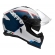 Capacete Moto Bieffe B-Trail Big Trail Bmw Delux Cross Azul Branco Vermelho C/ Óculos Sol Lançamento