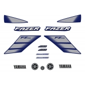 Kit Adesivos Faixas Moto Fazer 250 Fz 2022Jogo Adesivo Mod Original Jotaesse - Azul