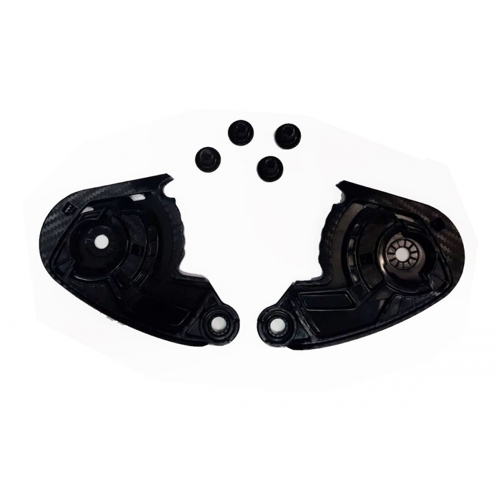 Kit Reparo Lateral Fixação Viseira Capacete Axxis V 18 B Eagle Draken C/ Parafusos - Preto