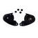 Kit Reparo Lateral Fixação Viseira Capacete Axxis V 18 B Eagle Draken C/ Parafusos - Preto