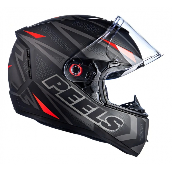 Capacete Moto Peels Icon 23 Fast Esportivo Preto Vermelho Fosco Masculino Feminino C/ Selo Inmetro - Preto / Vermelho