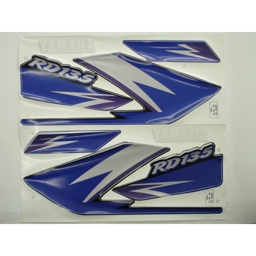 Kit Adesivos Faixa Rd 135 Preta 1997 ( Jogo Adesivo )