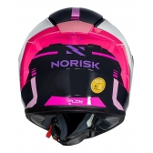 Capacete Moto Feminino Norisk Flow Run Roxo Rosa C/ Spoiler + Viseira Extra