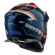 Capacete Moto Bieffe B-Trail Big Trail Xre Frontier Azul Laranja C/ Óculos Sol Lançamento