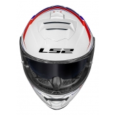 Capacete Moto Fechado Ls2 Ff800 Storm Fist Branco Vermelho C/ Óculos Interno C/ Selo Inmetro