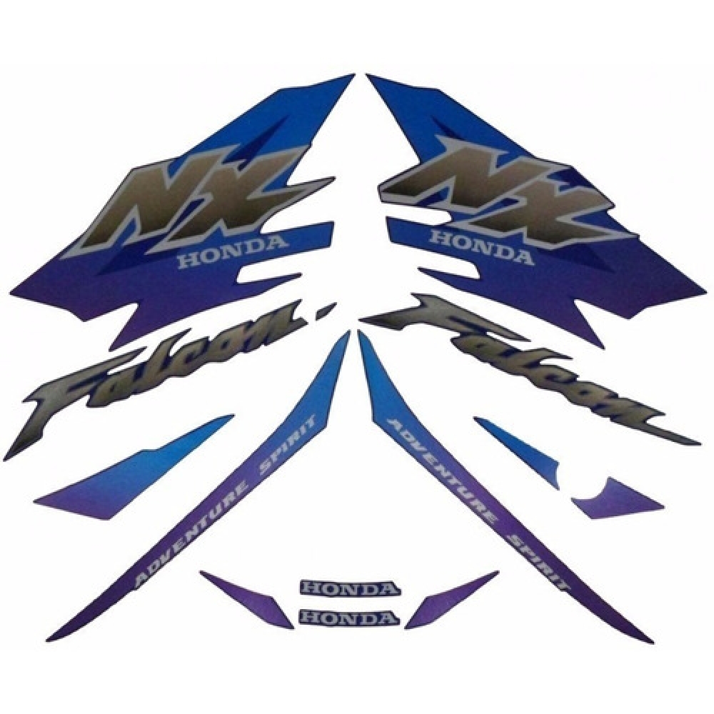 Kit Adesivos Faixa Nx 400 Falcon Azul 2000 Jogo Adesivo