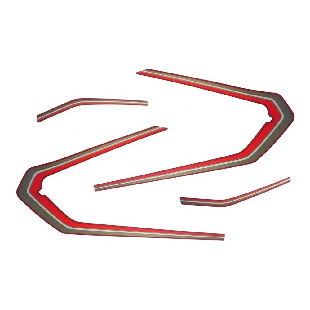Kit Adesivos Faixas Moto Ml 125 1982 Vermelha Jogo Adesivo