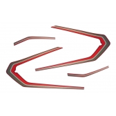Kit Adesivos Faixas Moto Ml 125 1982 Vermelha Jogo Adesivo