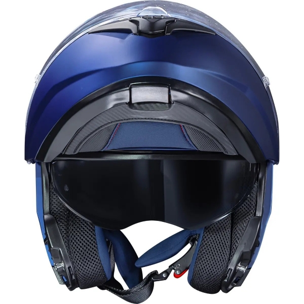 Capacete Moto Robocop Escamoteável Norisk Force 2 Blue Azul Fosco Articulado C/ Óculos E Selo Inmetro
