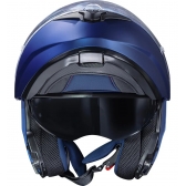Capacete Moto Robocop Escamoteável Norisk Force 2 Blue Azul Fosco Articulado C/ Óculos E Selo Inmetro