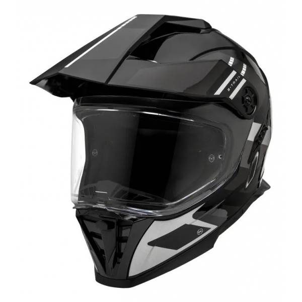 Capacete Bieffe B-Trail Moto Big Trail Advance Preto Grafite C/ Óculos Sol Lançamento