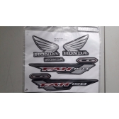 Kit Jogo Adesivos Faixa Fan 150 Esdi 2015 Preta / Vermelha