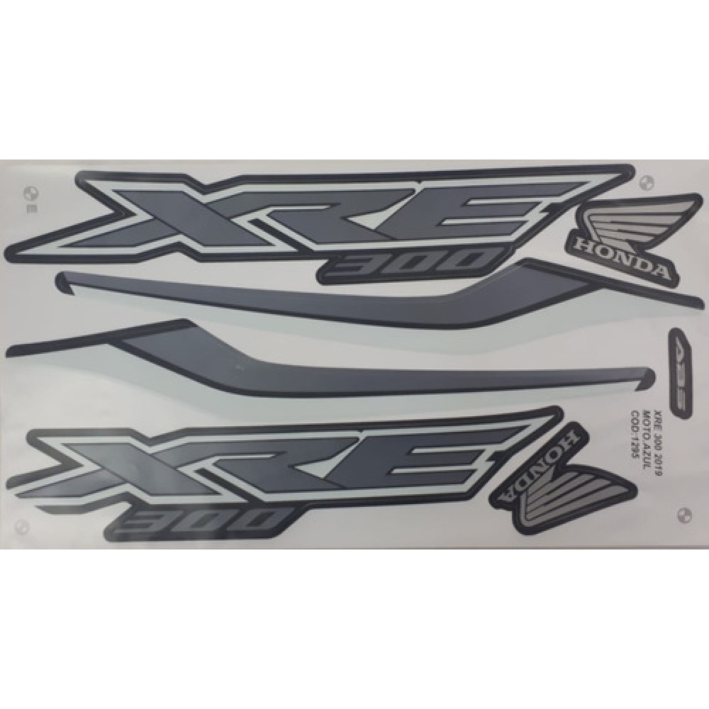 Kit Adesivos Faixas Honda Xre 300 Azul 2019 Jogo Adesivo