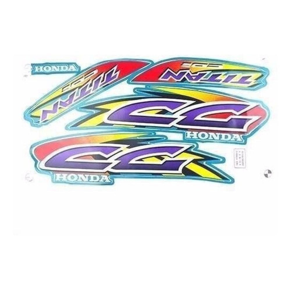 Kit Adesivos Faixa Cg 125 Titan 99/00 Verde Jogo Adesivo