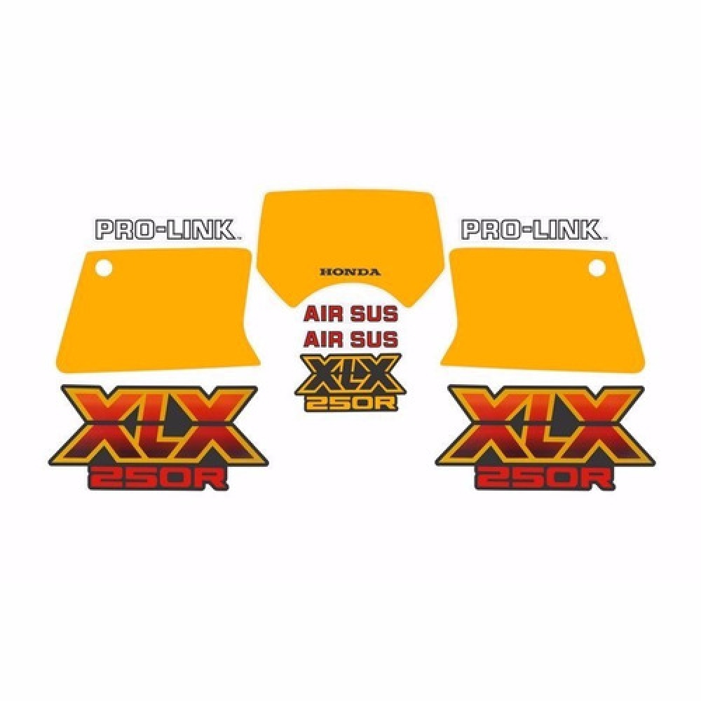 Kit Adesivos Faixa Xlx 250 Xl250x 1989 Preta Jogo Adesivo