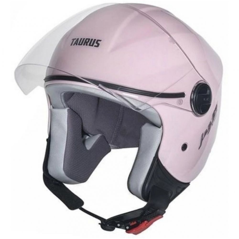 Capacete Aberto Feminino Moto Joy23 Joy 23 By Taurus Custom Vintage Rosa C/ Acabamento Interno Couro - Rosa-claro