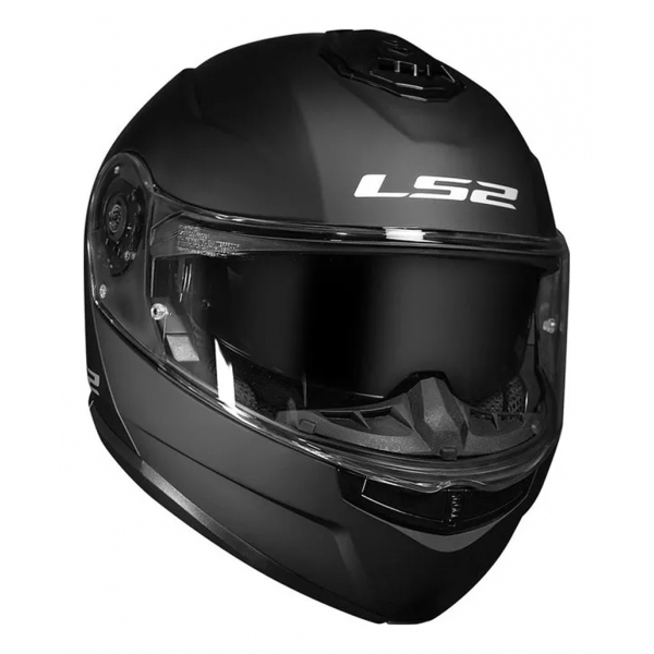 Capacete Moto Robocop Articulado LS2 FF908 Strobe 2 Monocolor Escamoteável C/ Óculos - Preto Fosco