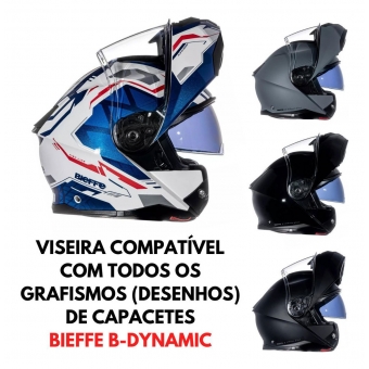 Viseira Capacete Robocop Bieffe B-dynamic Iridium Blue Azul Colorida Original
