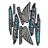 Kit Adesivos Faixas Moto CG Titan 150 ESD 2006 Azul Jogo Adesivo