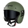 Capacete Moto Aberto Ls2 Of599 Spitfire Custom Vintage Retro Harley C/ Óculos e Selo Inmetro Masculino Feminino - Verde Militar Fosco