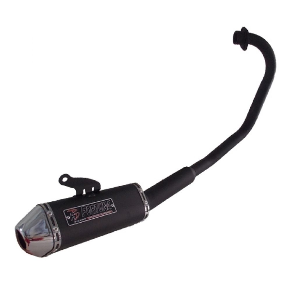 Escapamento Escape Esportivo Titan 160 Fan 160 2015/Ed F1 Tri Oval Mini ( Curto ) Fortuna - Preto